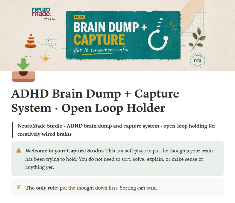 NeuroMade template introduction screenshot with banner